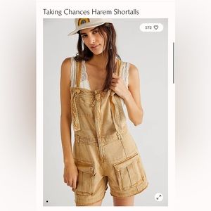 Free People Taking Chances Harem Shortalls